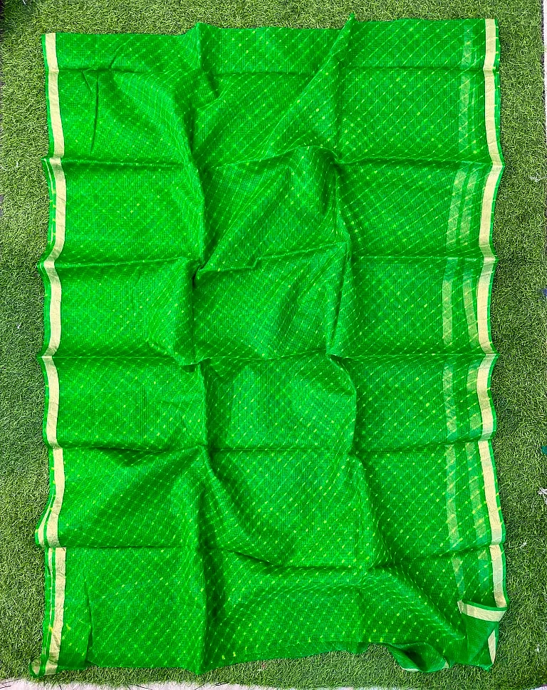 Pure Kota Silk Leheriya Motra Saree - Image 3