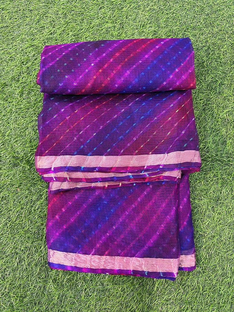 Pure Kota Silk Satrangi Motra Saree - Image 3