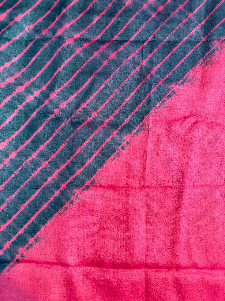 Green Pink Pure Tusser Silk ✨ - Image 3