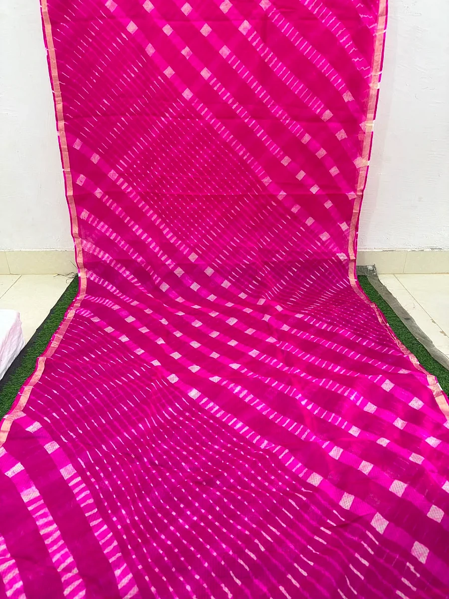 Pink Pure Kota Silk Sarees – Ready Stock Available - Image 3