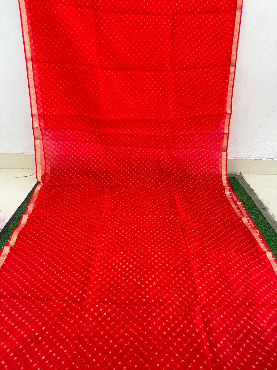 Red Pure Kota Silk Sarees – Ready Stock Available - Image 3