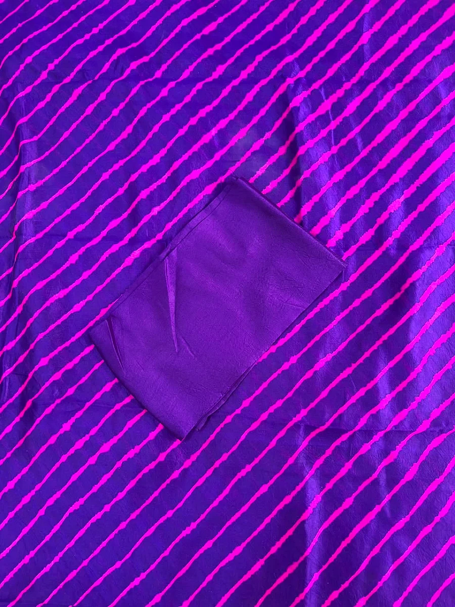 Purple Leheriya saree - Image 3