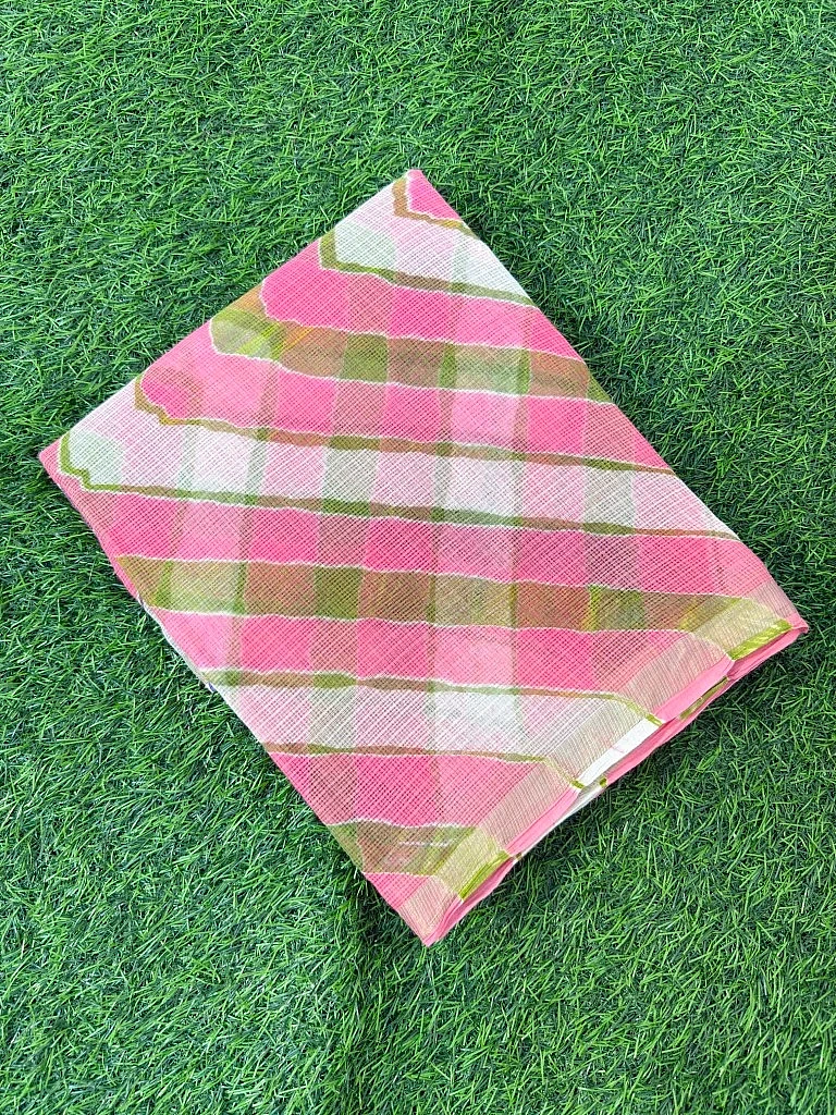 Multicolor Pure Kota Cotton Leheriya Multicolour Saree - Image 2