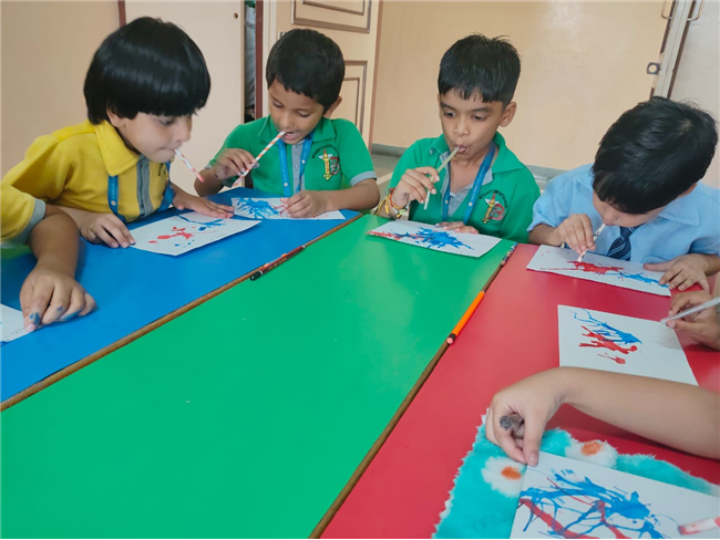 Monster Fun with Blow Painting