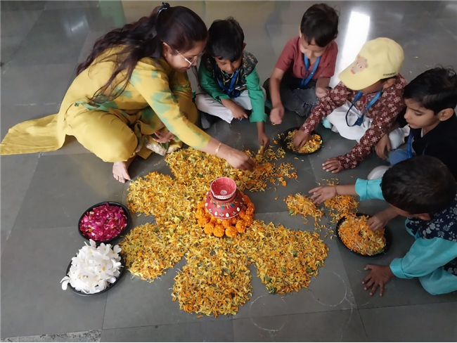Rangoli Making Activity – KG Section