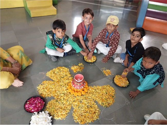 Rangoli Making Activity – KG Section