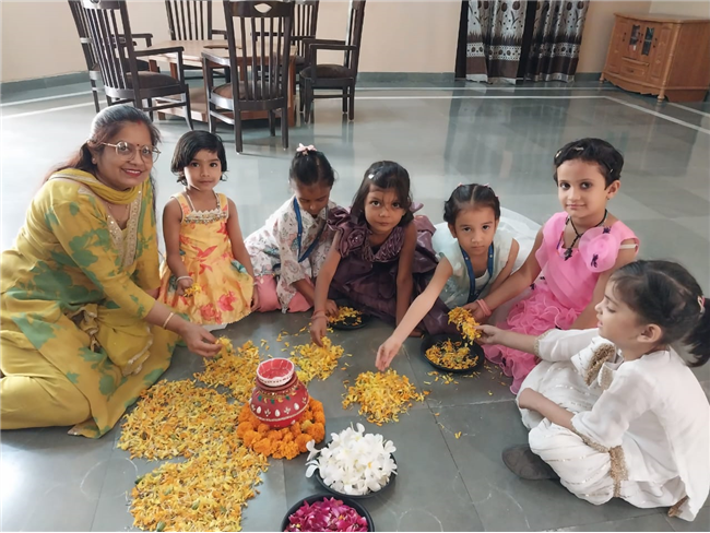 Rangoli Making Activity – KG Section