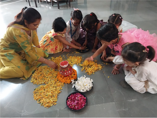 Rangoli Making Activity – KG Section