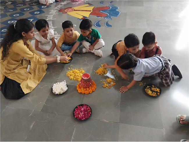 Rangoli Making Activity – KG Section