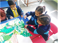 Cotton Pasting Winter Tree Activity