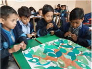 Cotton Pasting Winter Tree Activity