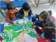 Cotton Pasting Winter Tree Activity