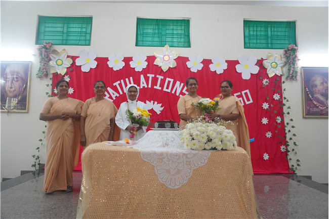Golden Jubilee of Sr. Bernedette CJ and Silver Jubilee of Sr. Prasanna CJ Celebrated on 2nd February 2025.