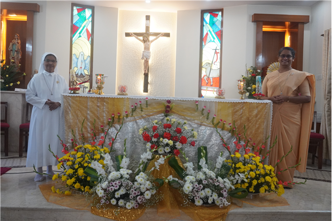 Golden Jubilee of Sr. Bernedette CJ and Silver Jubilee of Sr. Prasanna CJ Celebrated on 2nd February 2025.