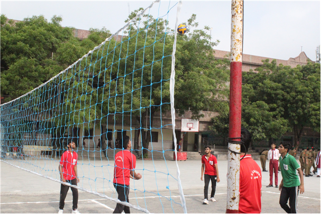 Inter-House Volley Ball Competition between Red House & Blue House on the occasion of National Sports Day