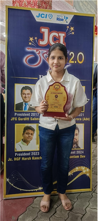 Solo singing 2nd prizei in JCI 2025