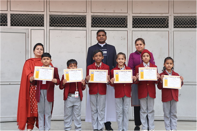 Certificate Distribution For Frog Race, 50 Meter Race and 100 Meter Race At Junior Wing