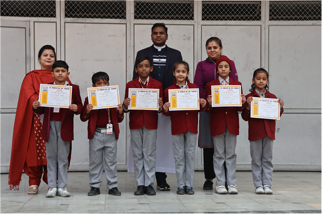 Certificate Distribution For Frog Race, 50 Meter Race and 100 Meter Race At Junior Wing
