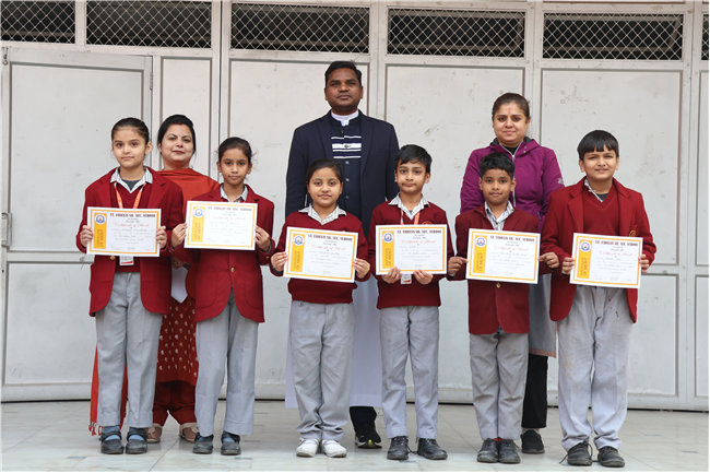 Certificate Distribution For Frog Race, 50 Meter Race and 100 Meter Race At Junior Wing