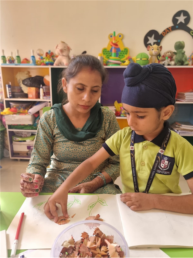Activity Pencil shaving butterfly & flower art