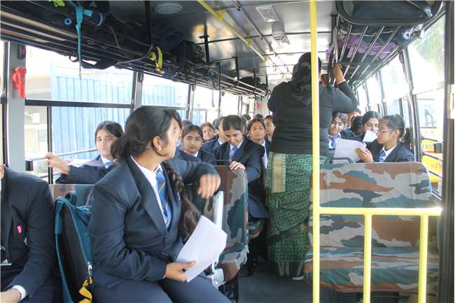 Class XI Commerce students on a field visit to Belwal Bhog Atta