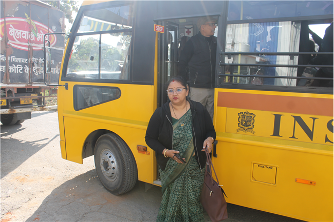 Class XI Commerce students on a field visit to Belwal Bhog Atta