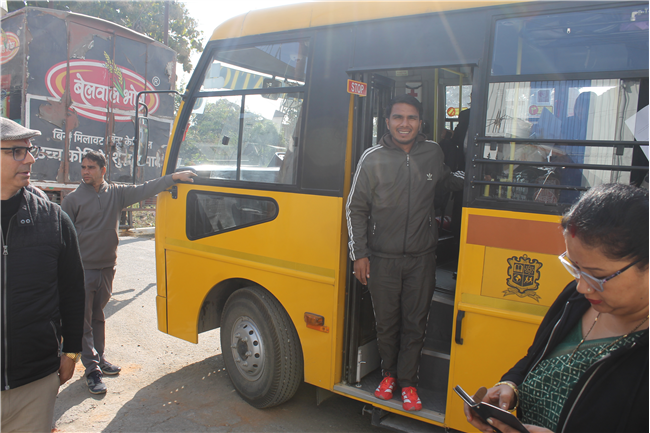 Class XI Commerce students on a field visit to Belwal Bhog Atta
