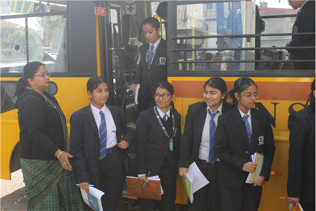 Class XI Commerce students on a field visit to Belwal Bhog Atta