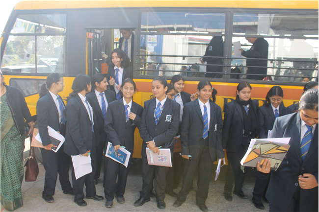 Class XI Commerce students on a field visit to Belwal Bhog Atta
