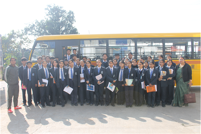 Class XI Commerce students on a field visit to Belwal Bhog Atta