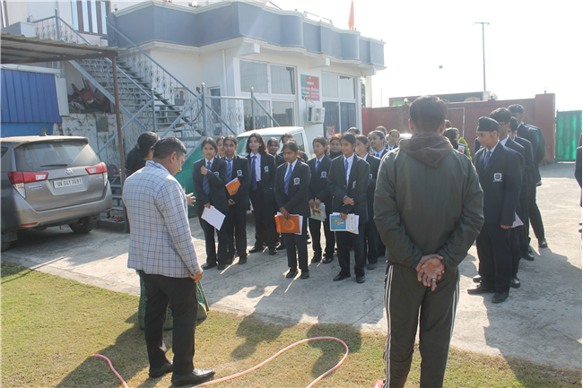 Class XI Commerce students on a field visit to Belwal Bhog Atta
