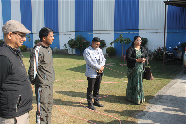 Class XI Commerce students on a field visit to Belwal Bhog Atta