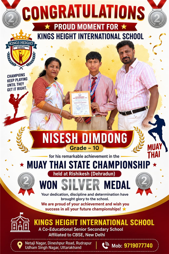 SILVER MEDAL IN MUAY THAI STATE CHAMPIONSHIP