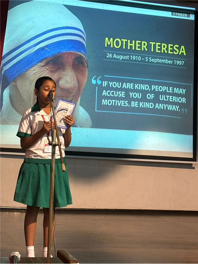 Special Assembly on Mother Teresa