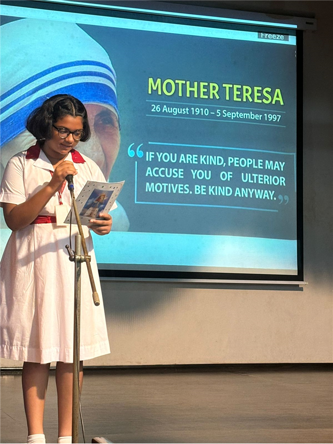 Special Assembly on Mother Teresa