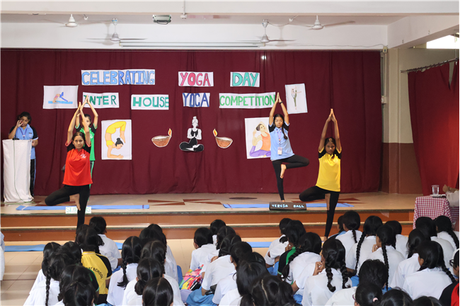 Celebrating International Yoga Day and Inter-House Yoga Competition Report