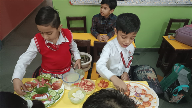 Salad  decoration competition Lkg - A B C