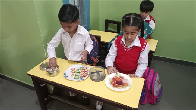 Salad  decoration competition Lkg - A B C