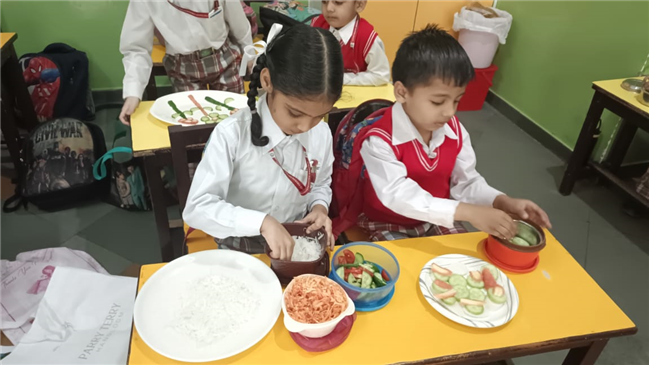 Salad  decoration competition Lkg - A B C