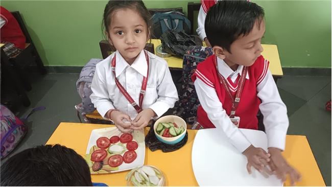 Salad  decoration competition Lkg - A B C