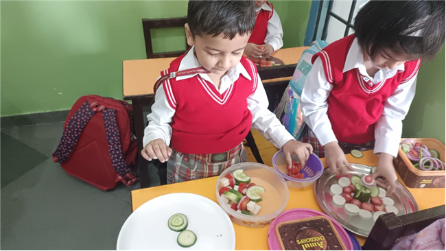 Salad  decoration competition Lkg - A B C