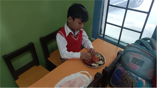 Salad  decoration competition Lkg - A B C