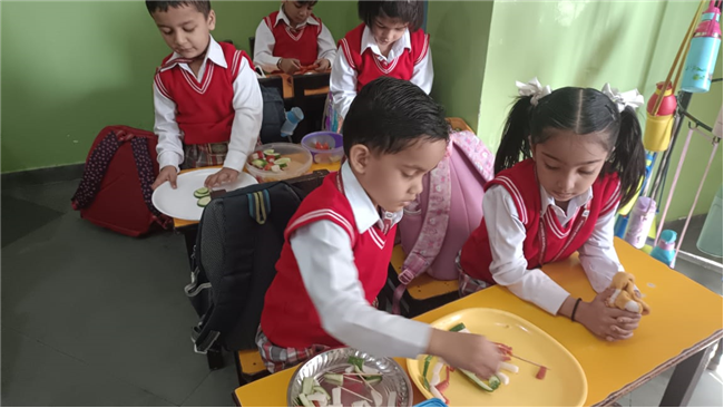 Salad  decoration competition Lkg - A B C