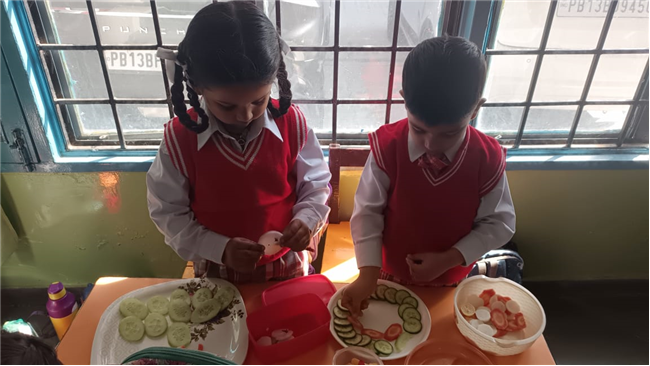 Salad  decoration competition Lkg - A B C
