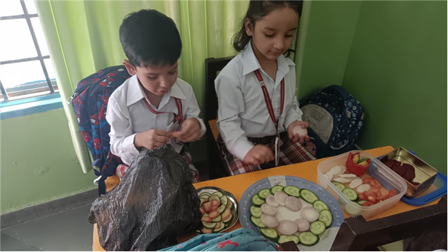 Salad  decoration competition Lkg - A B C