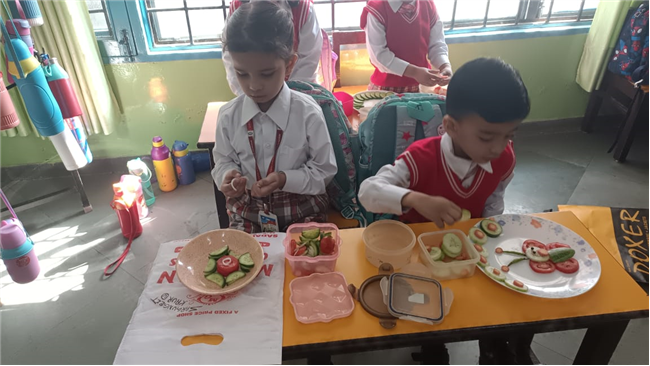 Salad  decoration competition Lkg - A B C