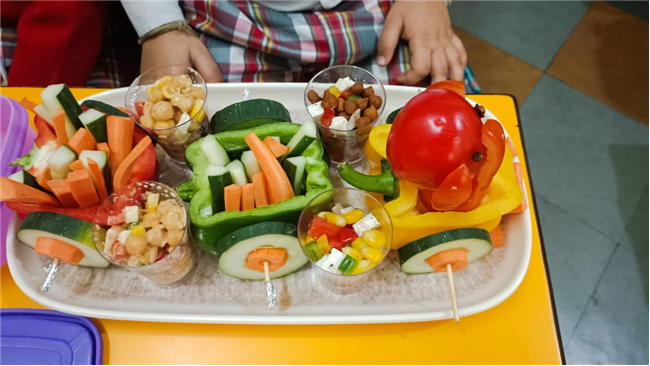 Salad  decoration competition Lkg - A B C