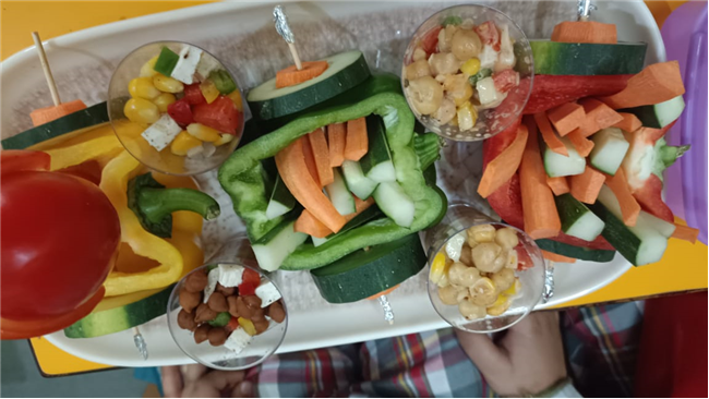 Salad  decoration competition Lkg - A B C