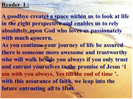 prayer service-Farewell