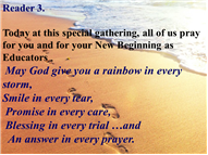 prayer service-Farewell